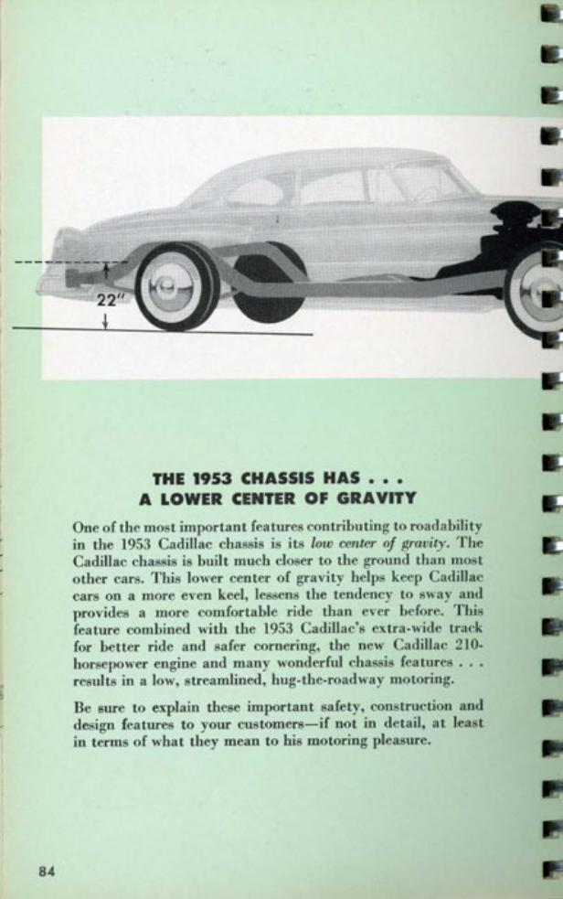 1953 Cadillac Salesmans Data Book Page 70